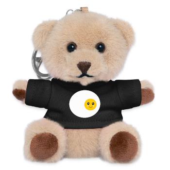Kawaii Spiegelei Ei Eier Kostüm Kawaii Sticker - Teddy Schlüsselanhänger - Schwarz - Vorne
