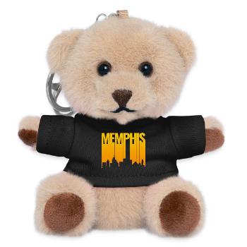 Memphis Skyline Gold Gradient - Teddy Keyring - black - Front