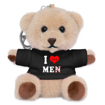 Funny I love men (not) - Teddy Keyring - black - Front
