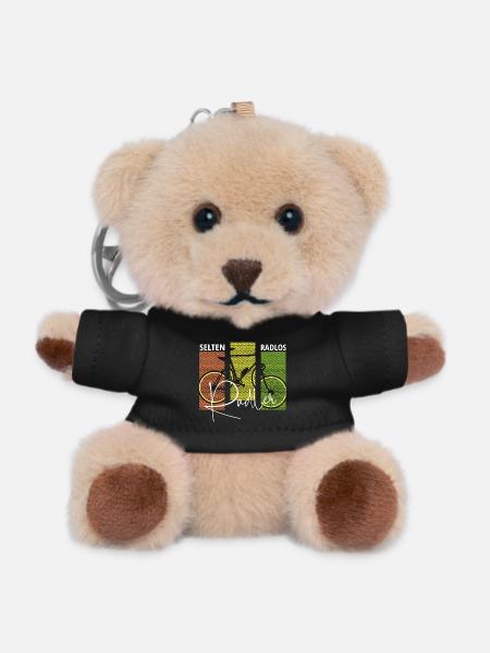 Radler selten radlos Geschenk - Teddy Schlüsselanhänger - Schwarz