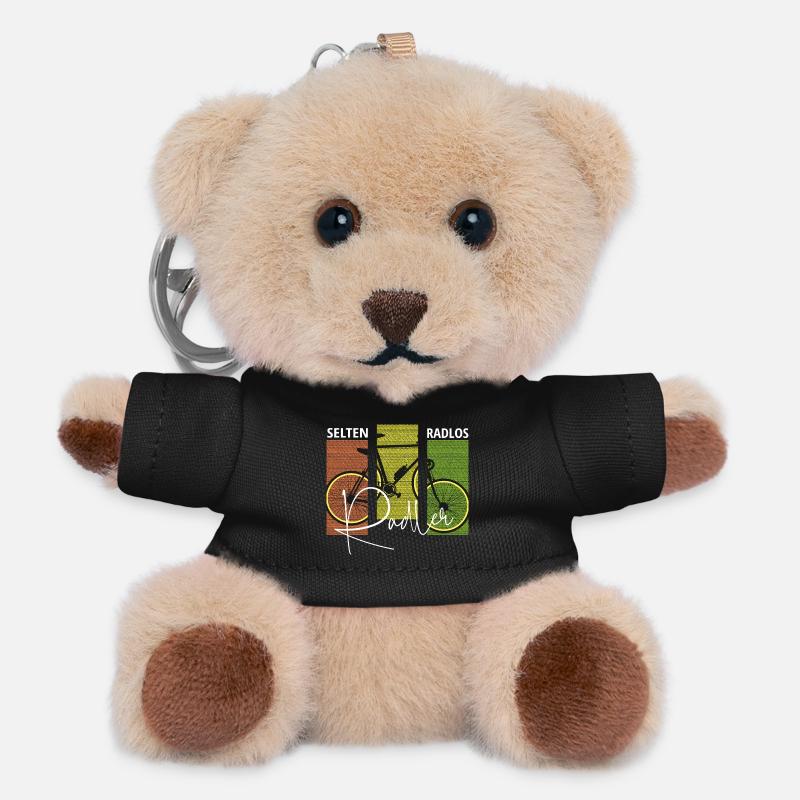 Radler selten radlos Geschenk - Teddy Schlüsselanhänger - Schwarz