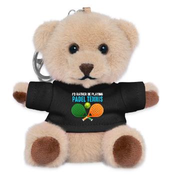Padel Id Rather Be Playing Padel Tennis - Teddy Keyring - black - Front