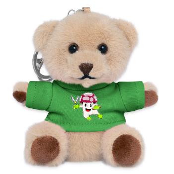 Pilz Friseur Schere - Teddy Schlüsselanhänger - Grün - Vorne