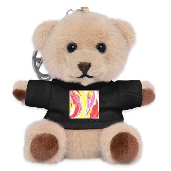Posa gelb - Teddy Schlüsselanhänger - Schwarz - Vorne