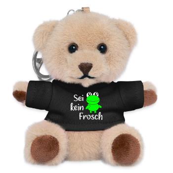 Fasching, Karneval, Kostüm, Frosch - Teddy Schlüsselanhänger - Schwarz - Vorne