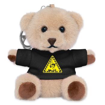 Warning sign for music lovers - Teddy Keyring - black - Front