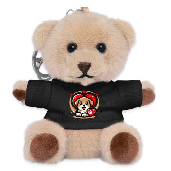 Dog Love 1 - Teddy Keyring - black - Front
