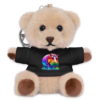 Hippopotamus - Teddy Keyring - black - Front