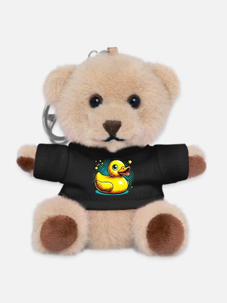 Caneton Canard Canard - Porte-clés ourson - noir