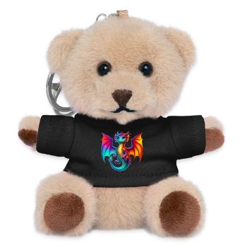 Drache - Teddy Schlüsselanhänger - Schwarz - Vorne