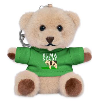 OLMA STADT 2 mit Kuh - Teddy Schlüsselanhänger - Grün - Vorne