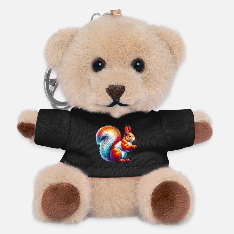 Eichhörnchen - Teddy Schlüsselanhänger - Schwarz