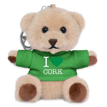 I LOVE CORK - Teddy Schlüsselanhänger - Grün - Vorne