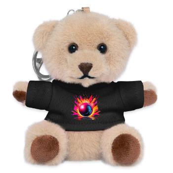 Bowling - Teddy Schlüsselanhänger - Schwarz - Vorne