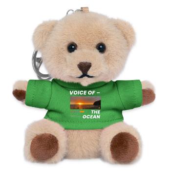 Sunset over the Ocean - Teddy Keyring - green - Front