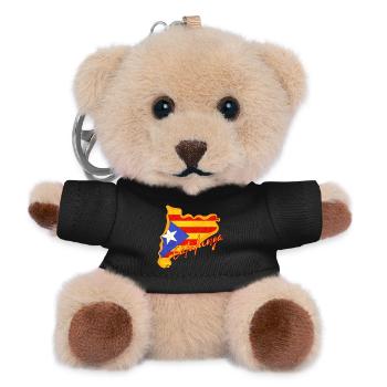 I love Catalonia, map of Catalonia - Teddy Keyring - black - Front