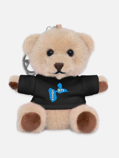 Map of Guadeloupe 971 - Teddy Keyring - black