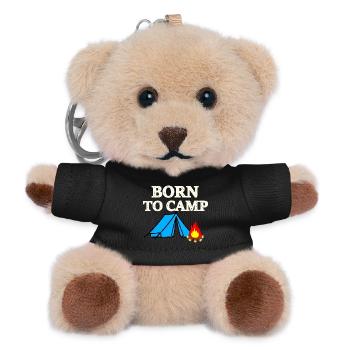 Né pour camper - Porte-clés ourson - noir - Devant