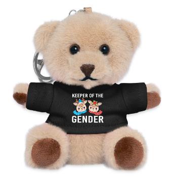 Keeper of the Gender Reveal - Teddy Keyring - black - Front