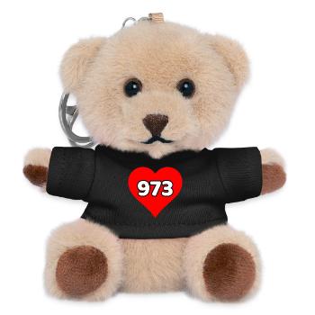 Ich liebe Französisch-Guayana 973 - Teddy Schlüsselanhänger - Schwarz - Vorne