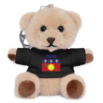 GWADA Guadeloupe flag t-shirt - Teddy Keyring - black - Front