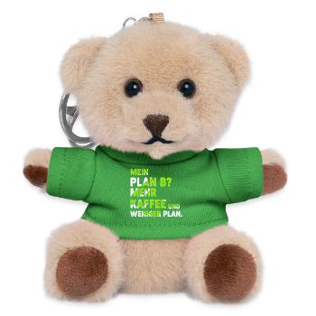 More coffee instead of plan B - Teddy Keyring - green - Front