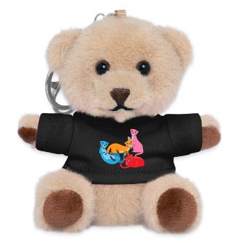 Loutre de mer dessin animé loutre - Porte-clés ourson - noir - Devant