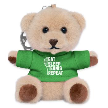 Tennis Eat sleep tennis repeat Pullover Hoodie shirt - Teddy Keyring - green - Front