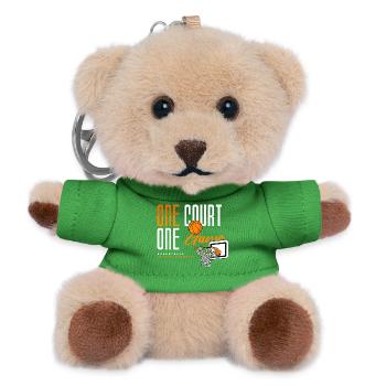 Basketball Fan Wear – One Court One Game - Teddy Schlüsselanhänger - Grün - Vorne