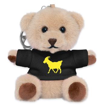 G.O.A.T Ziege gelb - Teddy Schlüsselanhänger - Schwarz - Vorne