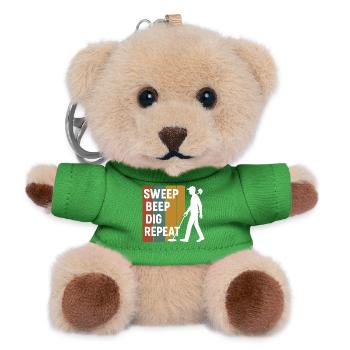 Sweep Beep Grab Repeat Metal Detection Fun - Teddy Schlüsselanhänger - Grün - Vorne