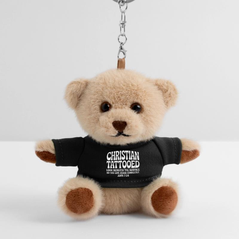 Christian Tattooed Look Beneath Surface Teddy Keyring