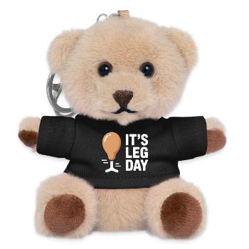 It's Leg Day Gym Cheat Day Bein Training Fitness - Teddy Keyring - black - Front