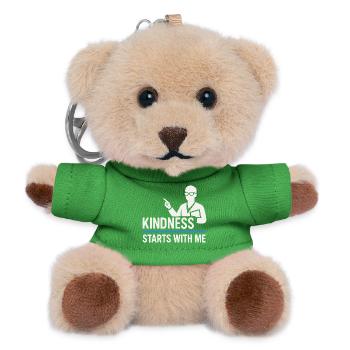 Anti-bullying friendliness, Stand up - Teddy Keyring - green - Front