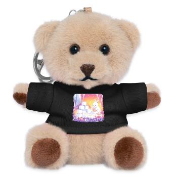 Rabbits in the sugar forest - Teddy Keyring - black - Front