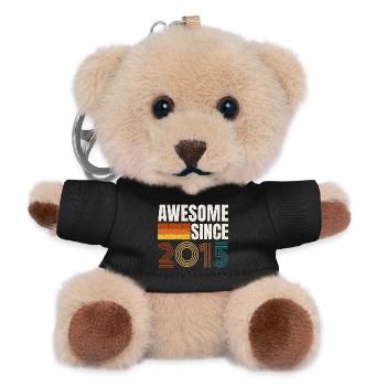 Großartig seit 2015 Retro Vintage Geburtstag - Teddy Schlüsselanhänger - Schwarz - Vorne