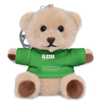 Alaska Wilderness Lettering - Teddy Keyring - green - Front