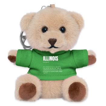 Illinois Style: Chicago Confident - Teddy Keyring - green - Front