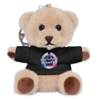 Elektro-Neon - Teddy Schlüsselanhänger - Schwarz - Vorne