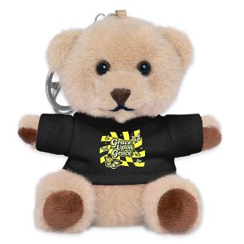Jesus Christian Religious Worshipper Faith - Teddy Keyring - black - Front