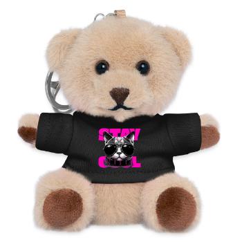 Stay cool - Teddy Schlüsselanhänger - Schwarz - Vorne