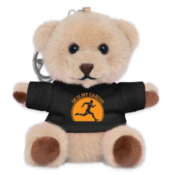 Courir un 5 km est mon cadeau de coureur cardio marathonien - Porte-clés ourson - noir - Devant