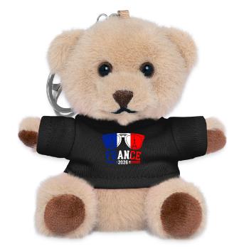 Lunettes de la Tour Eiffel France 2026 - Porte-clés ourson - noir - Devant