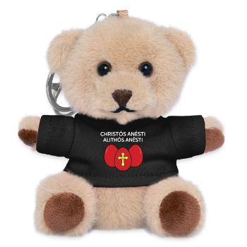 Christos Anesti Alithos Anesti Greek Easter - Teddy Keyring - black - Front