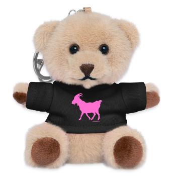 Scapegoat pink - Teddy Keyring - black - Front