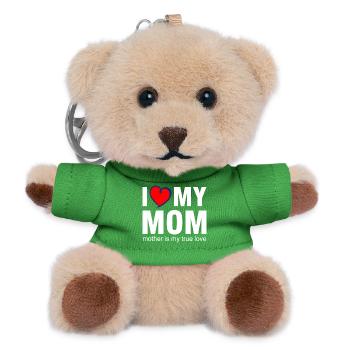 I Love My Mom True Love Shirt - Teddy Schlüsselanhänger - Grün - Vorne