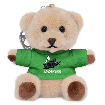 Hundemüde Schwarzer Schäferhund Schäferhundhalter - Teddy Schlüsselanhänger - Grün - Vorne
