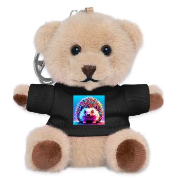 Igel - Teddy Schlüsselanhänger - Schwarz - Vorne