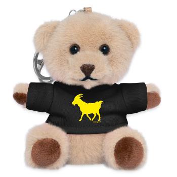 Goat GOAT scapegoat yellow - Teddy Keyring - black - Front