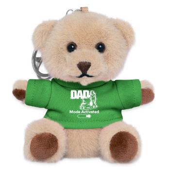 Dad Mode Activated Shirt New Dad Baby Stroller - Teddy Keyring - green - Front